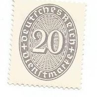 Briefmarke Deutsches Reich DM 1927 - 20 Pfennig - Michel Nr. 119 - ungestempelt