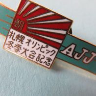 Sport AJJ Japan Anstecknadel Rückseite mit Schraube 38 mm