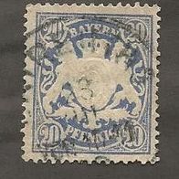 Briefmarke Altdeutschland Bayern 1881 - 20 Pfennig - Michel Nr. 50