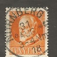 Briefmarke Altdeutschland Bayern 1914 - 30 Pfennig - Michel Nr. 99 I