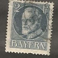 Briefmarke Altdeutschland Bayern 1916 - 2 Pfennig - Michel Nr. 110 A