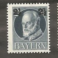 Briefmarke Altdeutschland Bayern 1916 - 2 1/2 Pfennig - Michel Nr. 111 A - ungestempe
