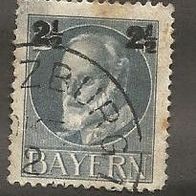 Briefmarke Altdeutschland Bayern 1916 - 2 1/2 Pfennig - Michel Nr. 111 A