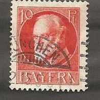 Briefmarke Altdeutschland Bayern 1916 - 10 Pfennig - Michel Nr. 114 A