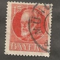 Briefmarke Altdeutschland Bayern 1916 - 15 Pfennig - Michel Nr. 115 A