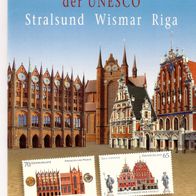 Bund 338 Mi 2614 - 2615 mit SSt Weltkulturerbe Wismar, Stralsund, Riga Schmuckblatt