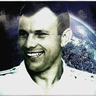 Postkarte Juri Alexejewitsch Gagarin - Kosmonaut der Sowjetunion (4)