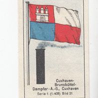 Massary Reedereiflaggen Cuxhaven Brunsbüttel Dampfer AG Cuxhaven Nr 21