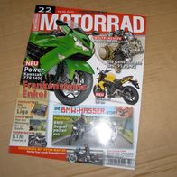 Motorrad 22/2011 BMW Hasser-Story ZZR 1400 Kawasaki ER-6n Werkzeugtest ¼ Zoll