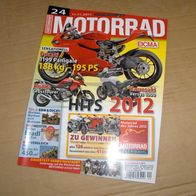 Motorrad 24/2011 Panigale HONDA Crosstourer Kawasaki Versys 1000 Dauertest Herbstausf