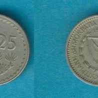 Zypern 25 Mils 1963