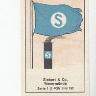 Massary Reedereiflaggen Siebert &Co Wesermünde Nr 192