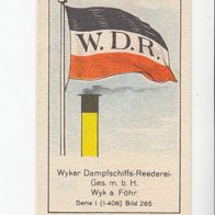 Massary Reedereiflaggen Wyker Dampfschiffs - Reederei Ges.m.b.H. Wyk a. Föhr Nr 285