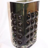 Ichendorf Glashütte OP-Art Block-Bubble Vase, Design - Horst Tüselmann 70er Jahre