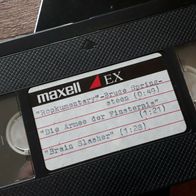 1 gebrauchtes VHS Video (Maxell) / bespielt mit Bruce Springsteen / 2 x Horror Film