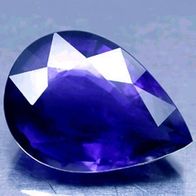 Toller Echter blauer IOLITH Pear facetiert 1,28 ct Kein Alexandrit