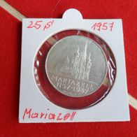 Österreich 1957 25 Schilling Silber Mariazell