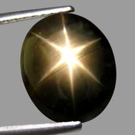 Unbehandelter Black Sternsaphir Star Saphir Oval 7,57 Karat