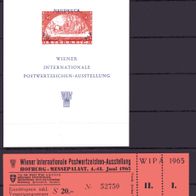 Österreich 1965 Wiener Internationale Postwertzeichen-Ausstellung Messebeleg