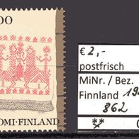 Finnland 1980 Freimarke: Volkskunst MiNr. 862 postfrisch