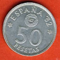 Spanien 50 Pesetas 1980 ( * 82 ) Fussball WM 82