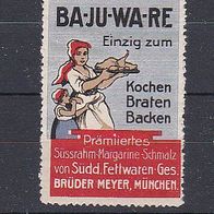 alte Reklamemarke - Ba-ju-wa-re Süssrahm-Margarine-Schmalz (208)