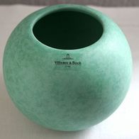 Villeroy & Boch wunderschöne grüne Keramik Vase rund bauchig