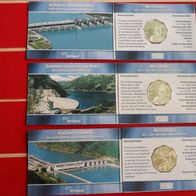 Österreich 2003 5 Euro 3 x Silber dreier-Set versch. Folder Wasserkraft