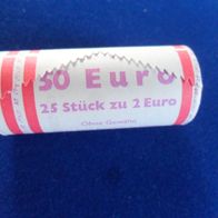 Österreich 2007 2 Euro Sondermünze r. Verträge in Org. Rolle zu 25 Stück