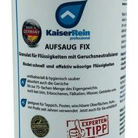 KaiserRein AUFSAUG FIX Granulat 1 L (1000 ml) zum binden von Flüssigkeiten  mit Geruchsneutralisierer Flüssigkeit Absorber Flüssigkeitabsorber :  : Drogerie & Körperpflege