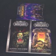 3 Taschenbücher der Reihe World of Warcraft: Der letzte Wächter, Aufstieg der Horde +