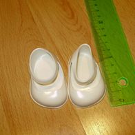 Puppen Zubehör Schuhe weiß 6,5 cm Sohlenlänge