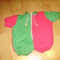 Puppen Kleidung Baby Born 40- 45 cm Strampler Overall Reißverschluss pink/ grün NEU