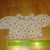 Puppen Kleidung Baby Born 40- 45 cm Bluse Oberteil weiß bunte Tropfen wie neu