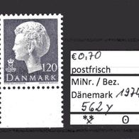 Dänemark 1974 Freimarke: Königin Margrethe II. MiNr. 562 y postfrisch