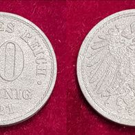 4510(12) 10 Zink-Pfennig (Deutschland) 1921 in ss ......... * * * Berlin-coins * * *