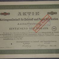 Lot 100 x Aktiengesellschaft für Zellstoff- und Papierfabrikation 1920 1000 Mark