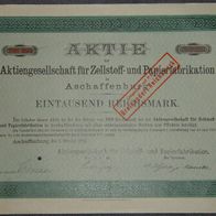 Lot 100 x Aktiengesellschaft für Zellstoff- und Papierfabrikation 1921 1000 Mark