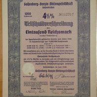 Lot 100 x Gelsenberg-Benzin Aktiengesellschaft 4,5 % Anleihe 1940 1000 RM