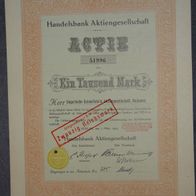 Lot 100 x Handelsbank Aktiengesellschaft XI. Emmision 1923 1000 Mark