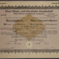 Lot 100 x Otavi Minen- und Eisenbahn-Gesellschaft Serie II 1921 5GBP