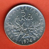 Frankreich 5 Francs 1974