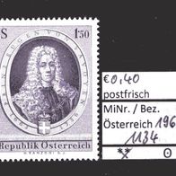 Österreich 1963 300. Geburtstag von Prinz Eugen MiNr. 1134 postfrisch