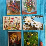 6 Postkarten Ansichtskarten alt Blumen Konvolut Lot