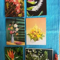 6 Postkarten Ansichtskarten alt Blumen Konvolut Lot 1 x Maiglöckchen von 1918