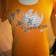 Joy - Damen Shirt Tshirt - Gr.38 - apricot Motiv