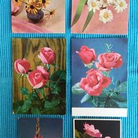 6 Postkarten Ansichtskarten alt Blumen Konvolut Lot 1 x altdeutsche Schrift