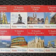8x Tourenführer 72 Stunden Europa europäische Städte Berliner Zeitung Flyer