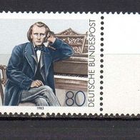 Bund BRD 1983, Mi. Nr. 1177, Johannes Brahms, postfrisch #17072