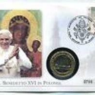 Medaillenbrief "Benedikt XVI - Besuch in Polen" ##403